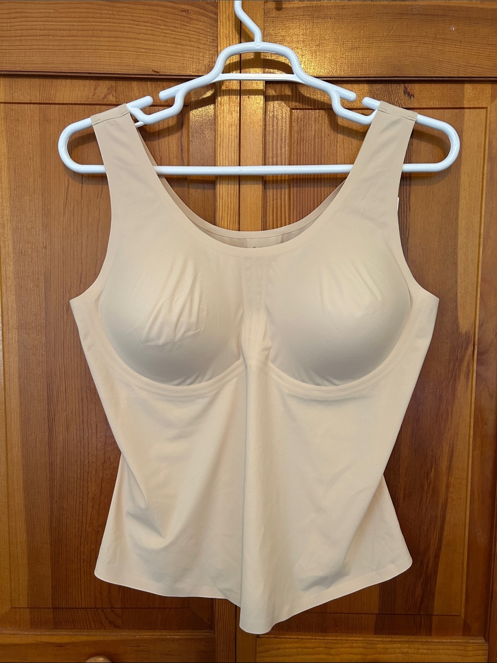 AnyBody Intimates Smoothing Tank with Targeted Gel Support 3X Beige Shapewear